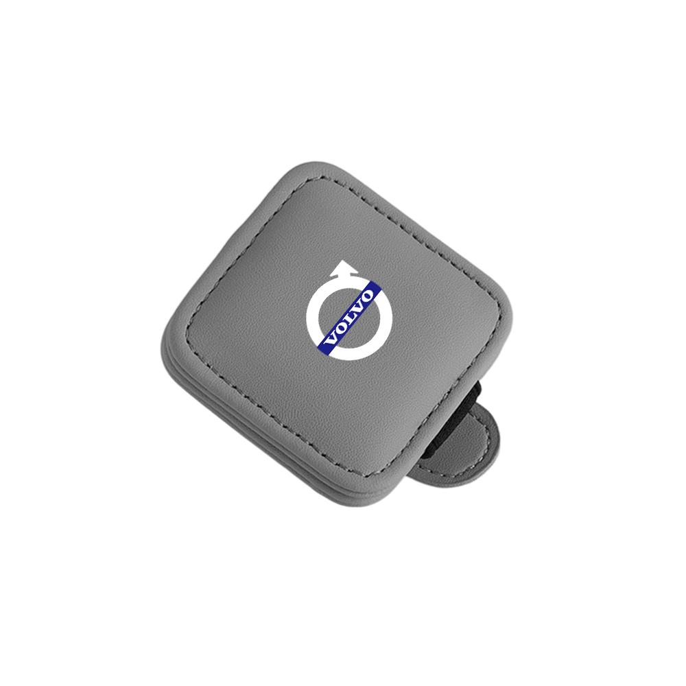 Car Leather Glasses Clip Visor Sunglasses Storage Fastener Suitable for Volvo Xc60 V50 V40 Xc90 S40 S60 S60 V90 V60 S90 Xc40