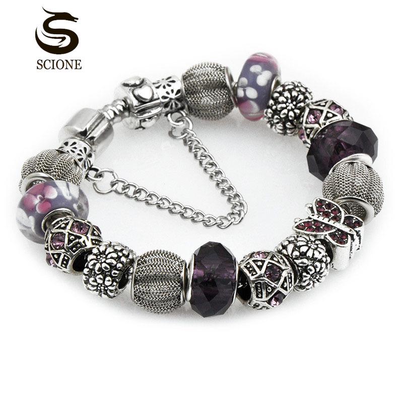 LUXY MOON Женский модный браслет из хрустального стекла с бисером и бриллиантами