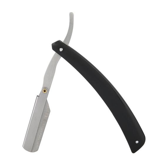 Carbon Steel Barber Hairdressing Razor Eyebrow Folding Shaving Knife Holder Tool