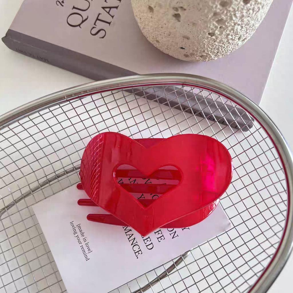 Акриловая полая заколка-любовь новая простая универсальная зажим-акула плоская задняя часть диск для головы аксессуары для волос женские