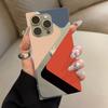 Прозрачный чехол с квадратной задней крышкой для защиты трубки для iPhone 15 Plus 14 Pro Max 16 ProMax 11 13 12, защита от окисления, чехол с геометрическим узором, сталкивающимся по цвету