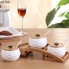Ceramic Seasoning Jar 3 Piece Set Home Kitchen Supplies Spice Container Spice Jar Condiment Bottle Salt Shaker Seasoning Box