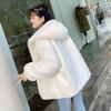 Пальто из искусственного плюша кролика, модное утолщенное пальто из овечьей шерсти, женское зимнее новое шерстяное пальто, хлопковое пальто