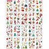 20 Types of Christmas Tattoo Stickers Santa Snowman Rudolph Snowflake Tree Sleigh Gift Party Year-end and New Year, 1, C Type 10 Types