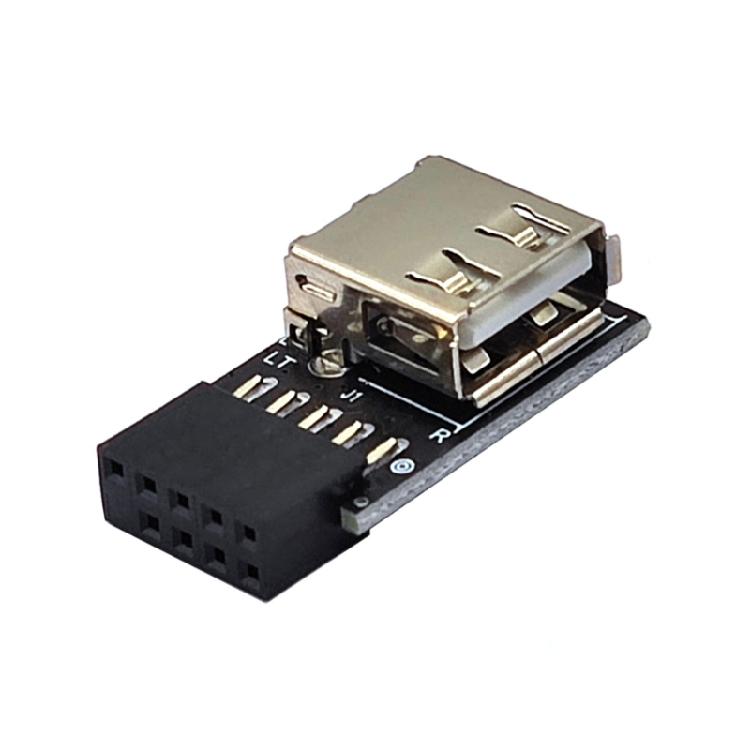 USB 9-контактный на USB 2.0 Type-A Female Адаптер для материнской платы Простое подключение USB-устройств