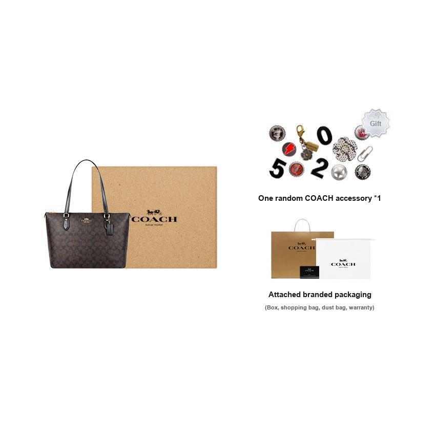Новые сумки-тоут на плечо с молнией сверху COACH CH504-IMAA8