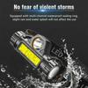 Rechargeable COB LED Headlamp With Magnet Powerful Headlight Super Bright Outdoor Waterproof Torch For Camping Hiking Fishing