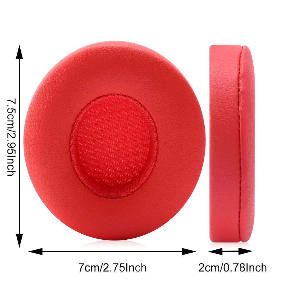 Replacement Earpads for Beats Solo 2 3 by Wicked Cushions Ear Pads for Beats Solo3 Wireless ON-Ear Headphones -White print 4