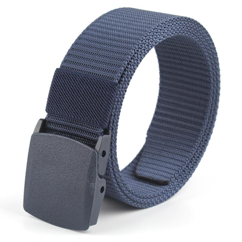Men's Tactical Nylon Canvas Casual Belt Outdoor Training Electronic Security Check Iron-Free Tactics