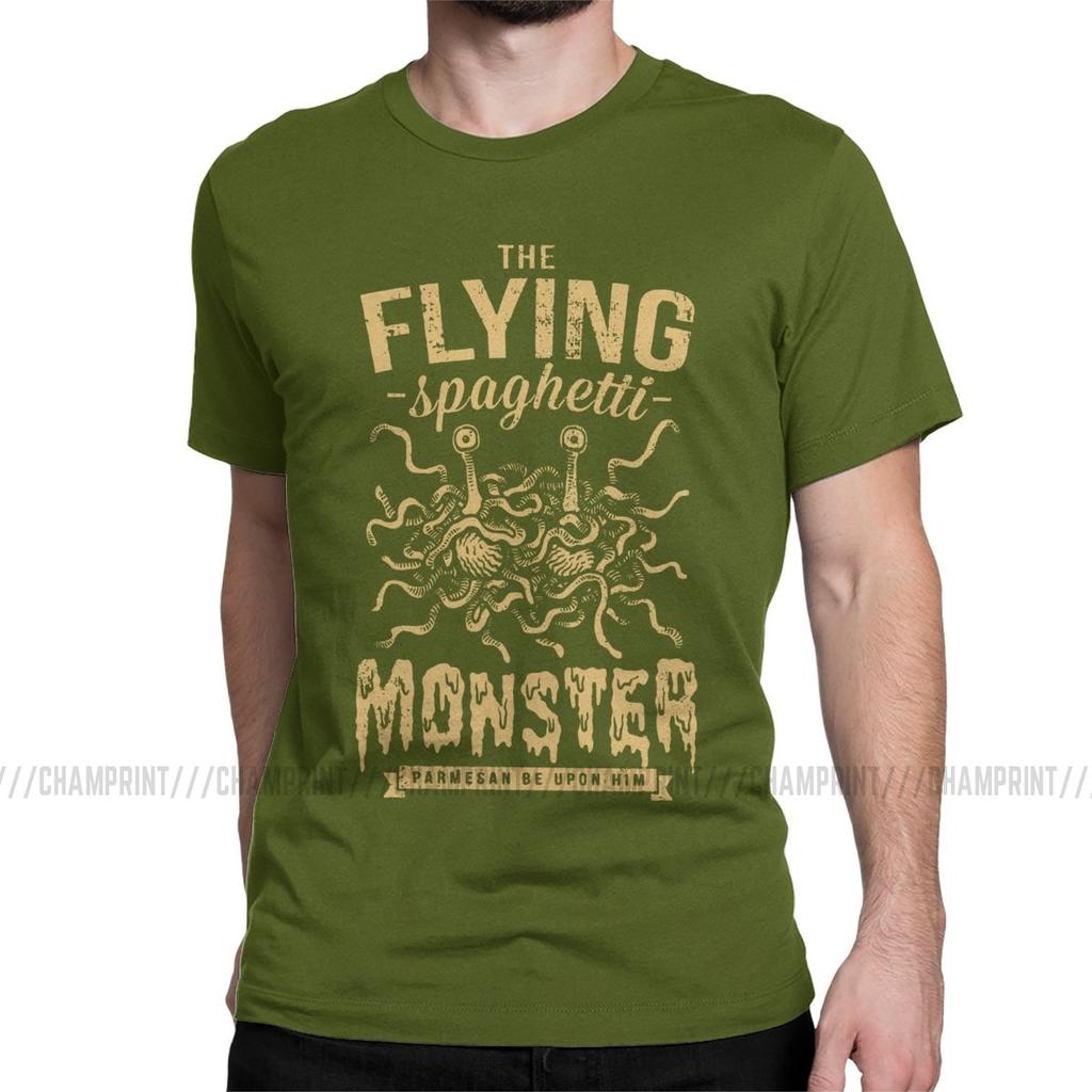 The Flying Spaghetti Monster T Shirt Men Funny T Shirt Round Neck Flying Spaghetti Monsterism Pastafarianism