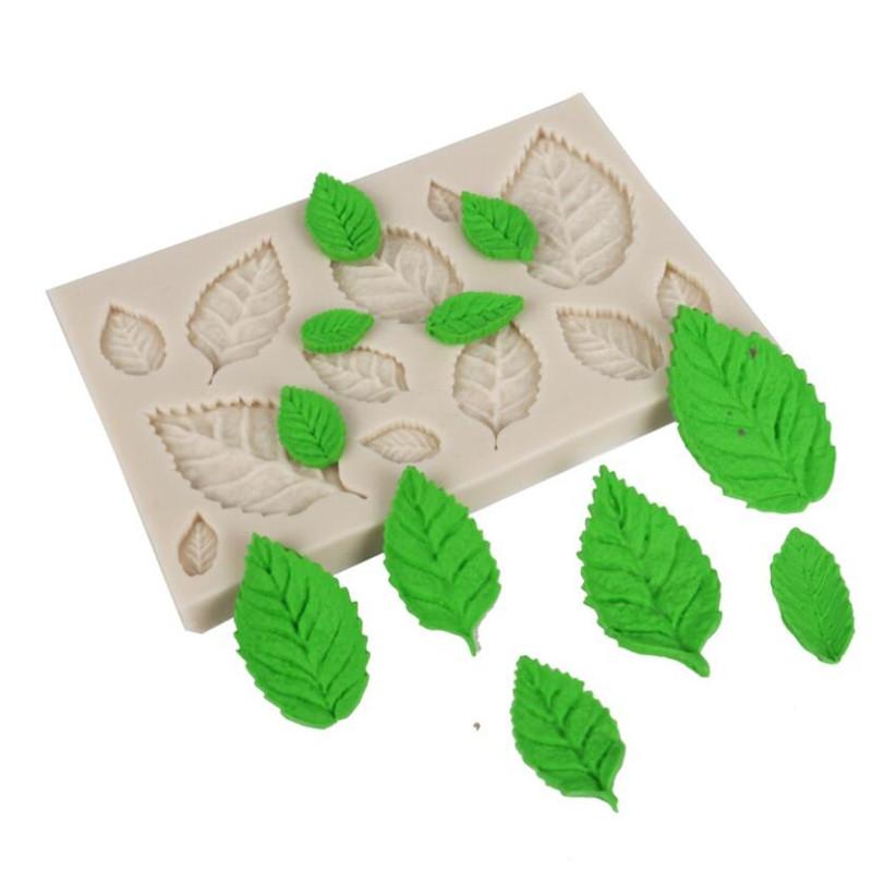 Форма для кленового листа, силиконовая помадка, инструменты для украшения торта, форма для выпечки шоколада, 3D сахарная смола, глина, домашние формы для выпечки