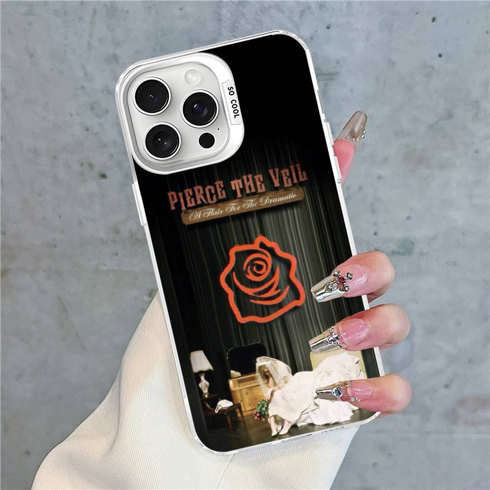 Чехлы для телефона P-Pierce The Veil Band для iPhone 17 16e 15 14 13 12 11 Plus Pro Max ProMax Цветные чехлы