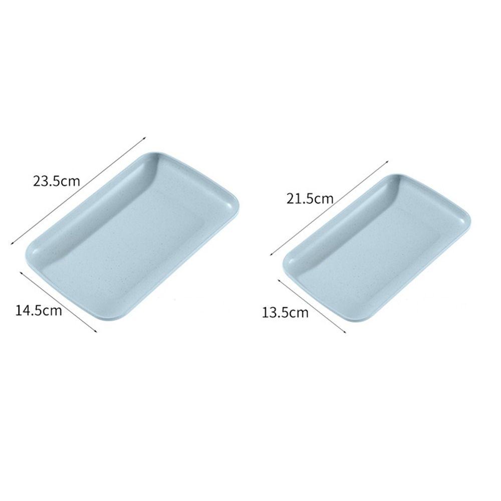 Прочный пластиковый поднос для закусок из пшеничной соломы, квадратный поднос, новые столовые приборы для еды
