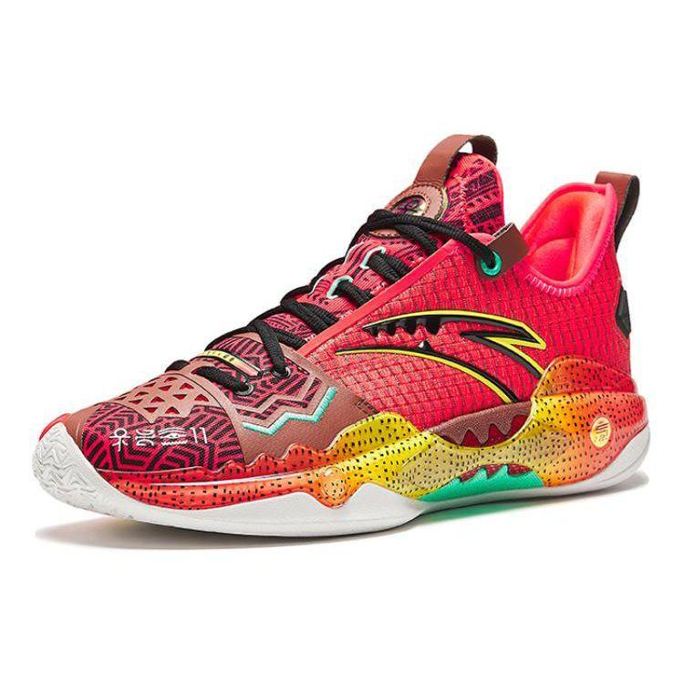 Anta Crazy Tide 5 Pro - прочные, удобные, легкие, амортизирующие, прочные, низкие баскетбольные кроссовки для мужчин, красные 112411111S-3