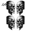 Sunproof Decorative Glass Stickers Halloween Skull Static Window Sticker Realistic Skeleton Decal Waterproof PVC Clings Retro Art Mural for