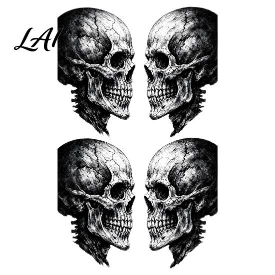 Sunproof Decorative Glass Stickers Halloween Skull Static Window Sticker Realistic Skeleton Decal Waterproof PVC Clings Retro Art Mural for
