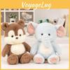 Cartoon Squirrel And Elephant Plush Toys With Pp Cotton Filling For Gift Kids