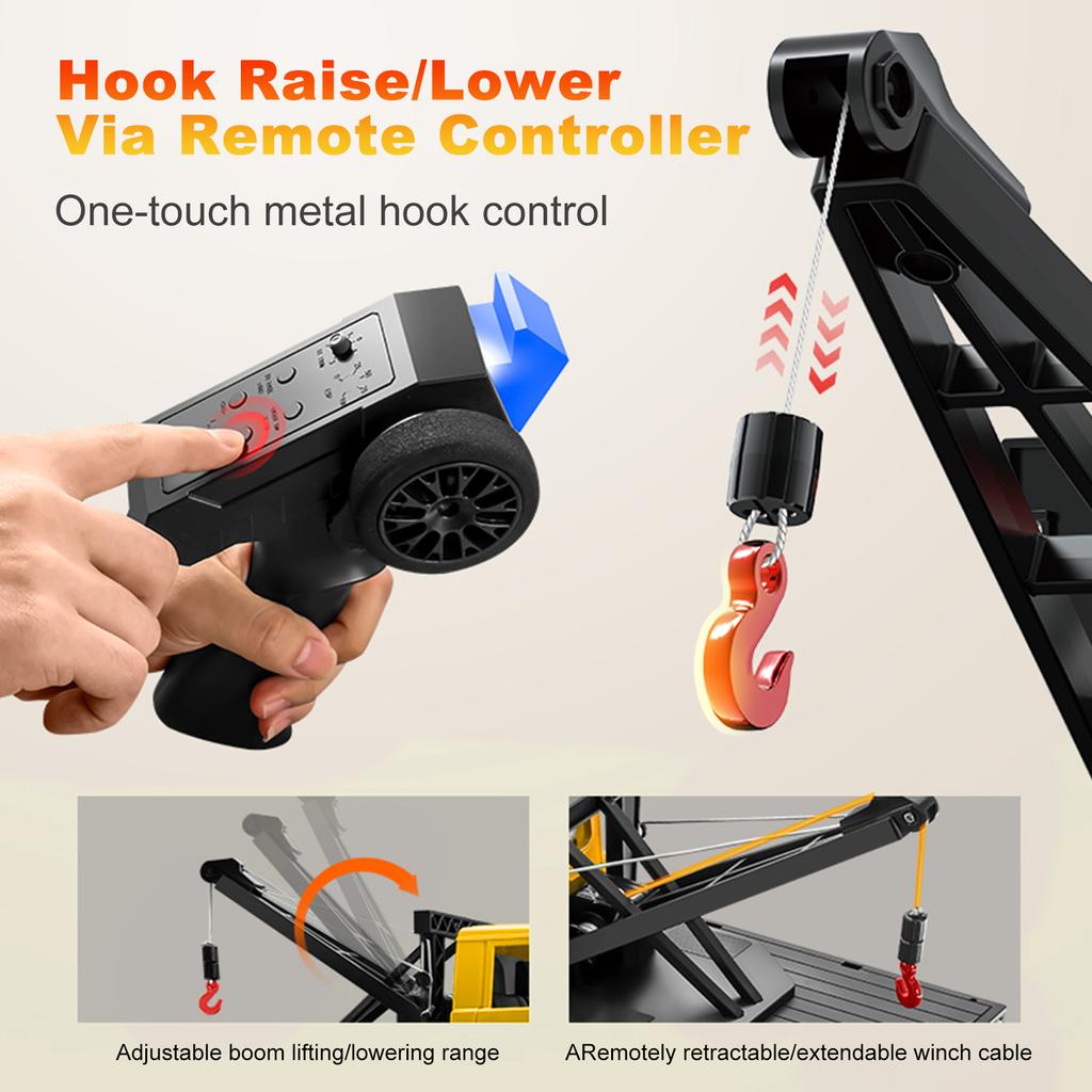 Радиоуправляемый автокран, 1:Внедорожный пикап-краулер 4WD масштаба 1/12 с дистанционным управлением, игрушка на радиоуправлении 2,4 ГГц, со светом, все