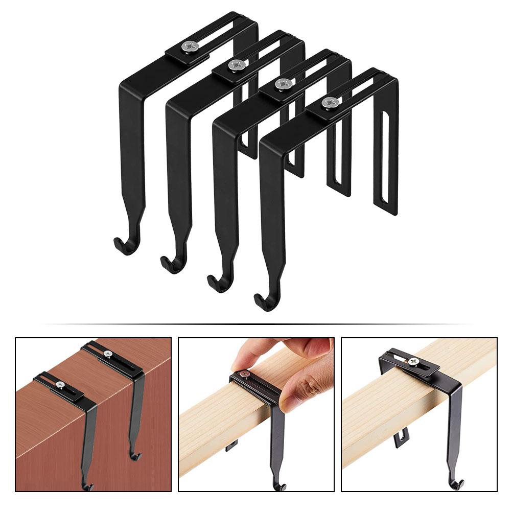 4 шт. Дверные крючки, вешалки для хранения, регулируемая кабинка, над вешалкой для полотенец, черная железная офисная одежда