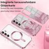 Coque pour Samsung Galaxy S26, Protection à Paillettes Silicone avec Cercle Magnétique - Rose
