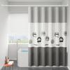 Shower Curtain Panda Printed Stripe Waterproof Curtains For Bathroom With Hooks Toilet Decorative 71 Inches Peva Fabric Simple
