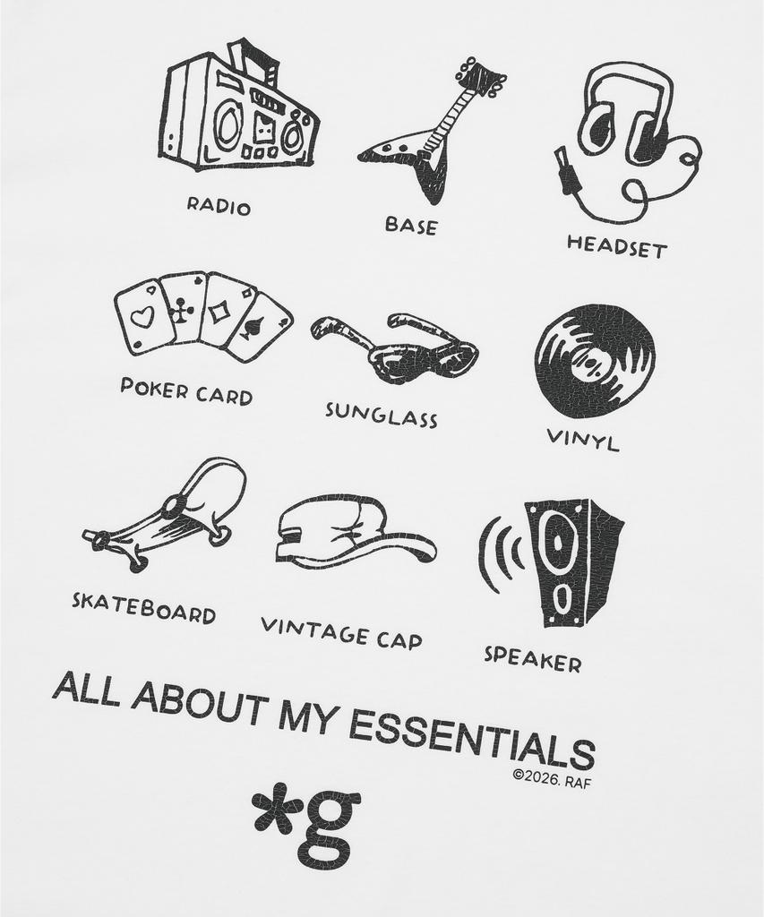 Футболка ‘My Essential’ с принтом (белый)_G26Bujts02