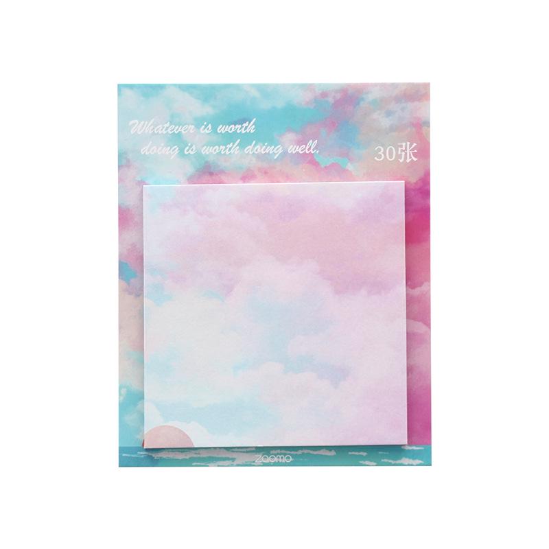 Бумага с липким слоем для заметок, 30 листов 7,5*7,5 см