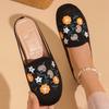 Large Size Slippers Women's 2025 Summer New Ethnic Style Embroidered Women's Cool Slippers Flat Bottom Women's Shoes Manufacturer
