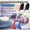 2-in-1 Brush Scrape Dual Purpose Garden Car Detachable Snow Shovel Windshield Window Cleaning & Scraping Tool Winter De-Icing Broom Accessories