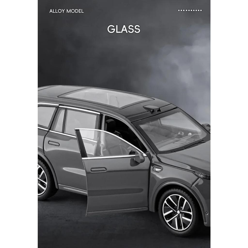 1/32 LEADING IDEAL L9 SUV New Energy Alloy Car Model Diecast Metal Vehicles Model Sound Light Simulation Ornament Kids Toy Gift