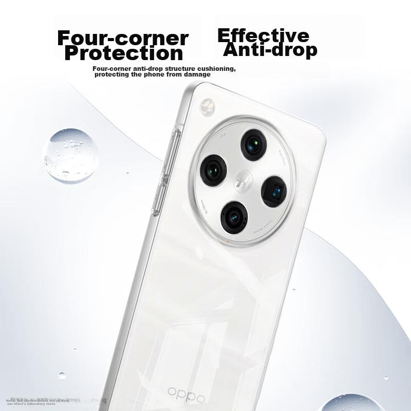 Phone Case for OPPO FindX8 Pro, Protective Cover with Full Lens Protection, Simple Skin-Friendly Transparent Soft, Fingerprint-Resistant Back Cover