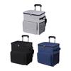 Rolling Cooler Wheeled 35L Enhanced Stability Insulated with Wheels and Handle Cooler Bag for Patio Travel Grocery Beach Outdoor
