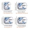 Чехол для Airpods Pro2 4 Pro3 1 Pro 2 3 Прозрачные Чехлы для Наушников Обложка Красный Синий Бабочка