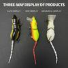 1/7Pcs 8CM/15.3G Metal Mouse Lure with Treble Hook 2-Sections Bionic 3D Rat Artificial