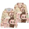 Унисекс LABUBU Hoodie Толстовка с капюшоном с рисунком в стиле мультфильма Уличная одежда Толстовки для пар Мужчины Женщины