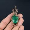 Изумрудный драгоценный камень ручной работы из чистой медной проволоки, подвеска для ювелирных изделий для мемориала