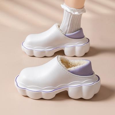 Хлопковые тапочки женские зимние домашние парные бархатные теплые толстая подошва нескользящие водонепроницаемые простые хлопковые туфли мужские для улицы