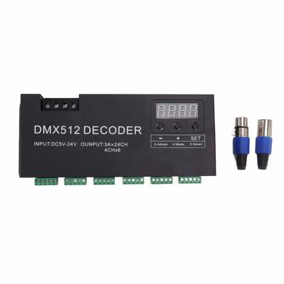 24-канальный декодер цифровой дисплей RGBW DMX512 драйвер регулировки яркости светодиодный контроллер для сценического бара DC5V‑24V