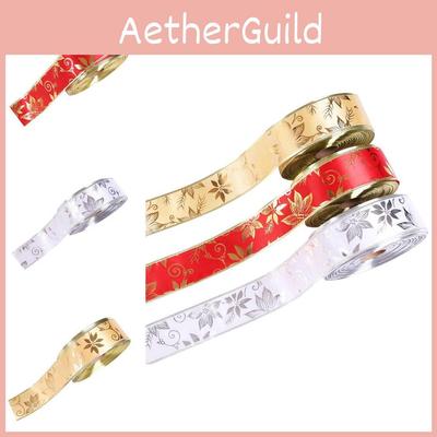 Роскошный 2-метровый золотой пионовый цветочный бант из ленты для элегантного украшения рождественской елки