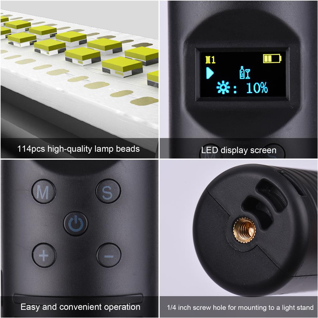 20W Handheld RGB Colorful Light Wand LED Photography Light Bi color Temperature 3000K 6500K  3000K 6000K Dimmable