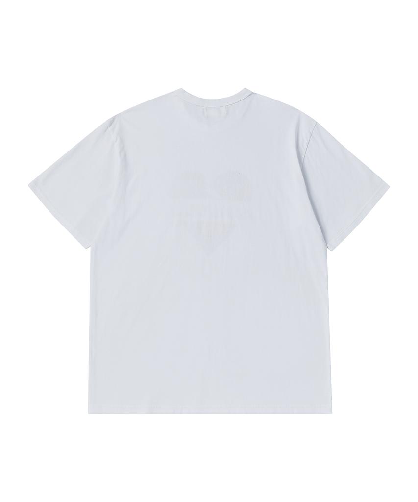 BEYOND CLOSET Nomantic Оригинальный логотип Винтажный принт Футболка с коротким рукавом Белый