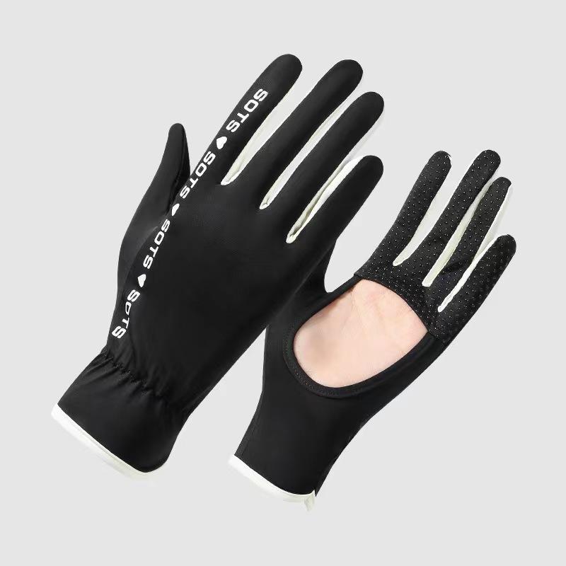 Солнцезащитные перчатки для девочек, летние, дышащие, нескользящие, из ледяного шелка