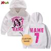 Girls Birthday Hoodies Girl Sweatshirts Front Back Pullover Toddler Baby Clothing 9 Years Old Girl Outfit for Kids Clothes Girl