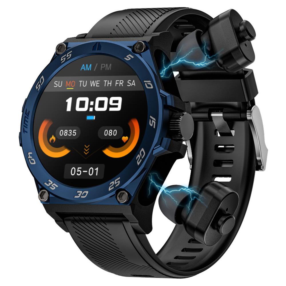 LC18 2-в-1 1,53-дюймовый AMOLED-экран Монитор сердечного ритма Умные часы + TWS Bluetooth-совместимые наушники