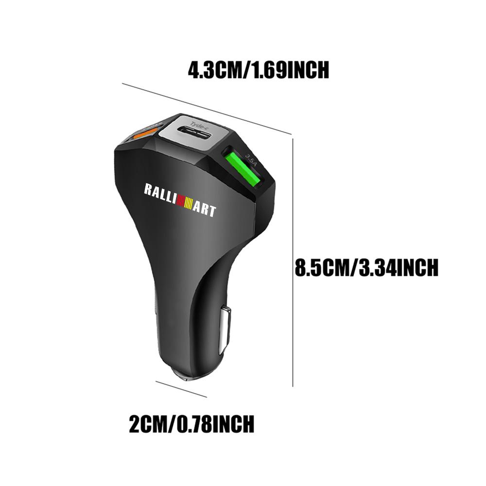 cwsh7 Car Charger Cigarette Lighter Fast Charging USB Type C Phone Charger For Mitsubishi Lancer 10 9 EX Outlander 3 ASX L200 Ralliart