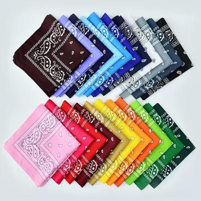 Квадратный платок из полиэстера для велосипедного туризма с шарфом с принтом пейсли и модной повязкой на голову, разноцветная повязка на голову, дизайн унисекс, бохо.