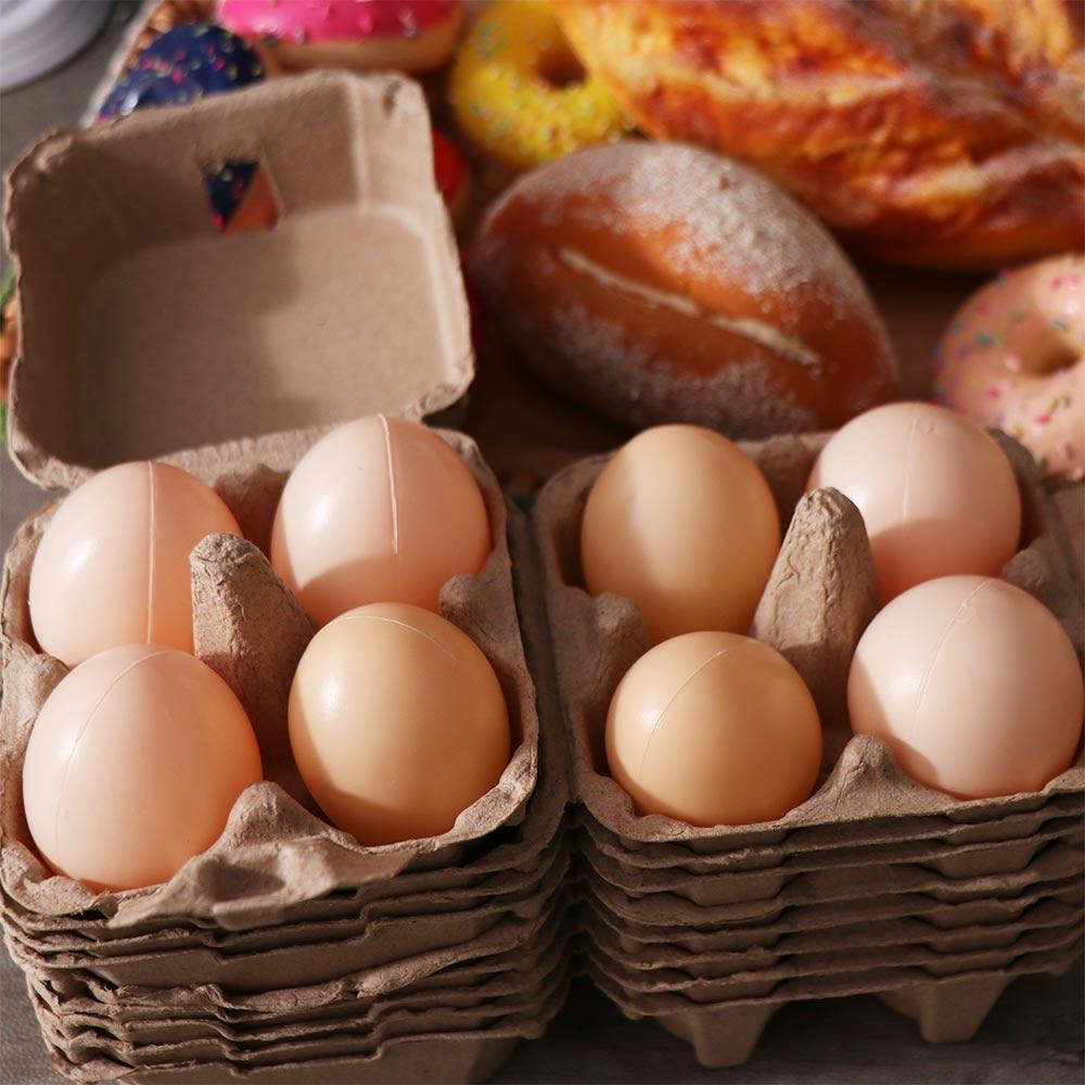 10Pcs Stackable Paper Pulp Egg Cartons 4 Grids Empty Egg Storage Box Egg Containers Restaurant
