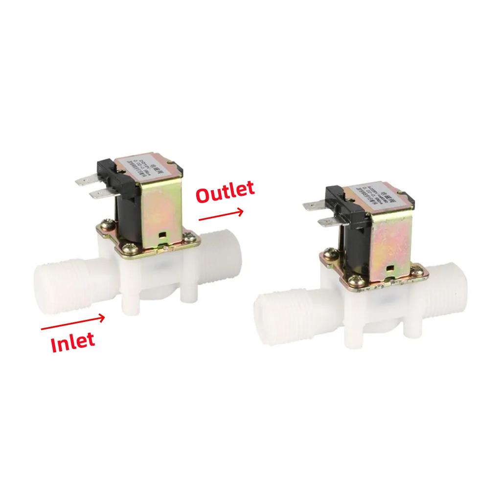 Электромагнитный клапан нормально закрытый, AC 220V/DC 12V, 1/2" 3/4" наружная резьба, пластиковый клапан для воды, давление 0.02-1 МПа, 1/10 шт.