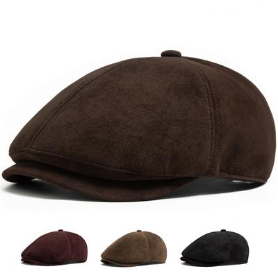 Новая кепка Newsboy из искусственной кожи, модная винтажная мужская и женская, береты на весну и осень, козырек, плоская шляпа, повседневная ретро-кепка в стиле хип-хоп