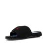 Air Jordan Hydro 5 Slide Black Metallic Unisex Sneakers Fire-Red Metallic-Silver 555501-061